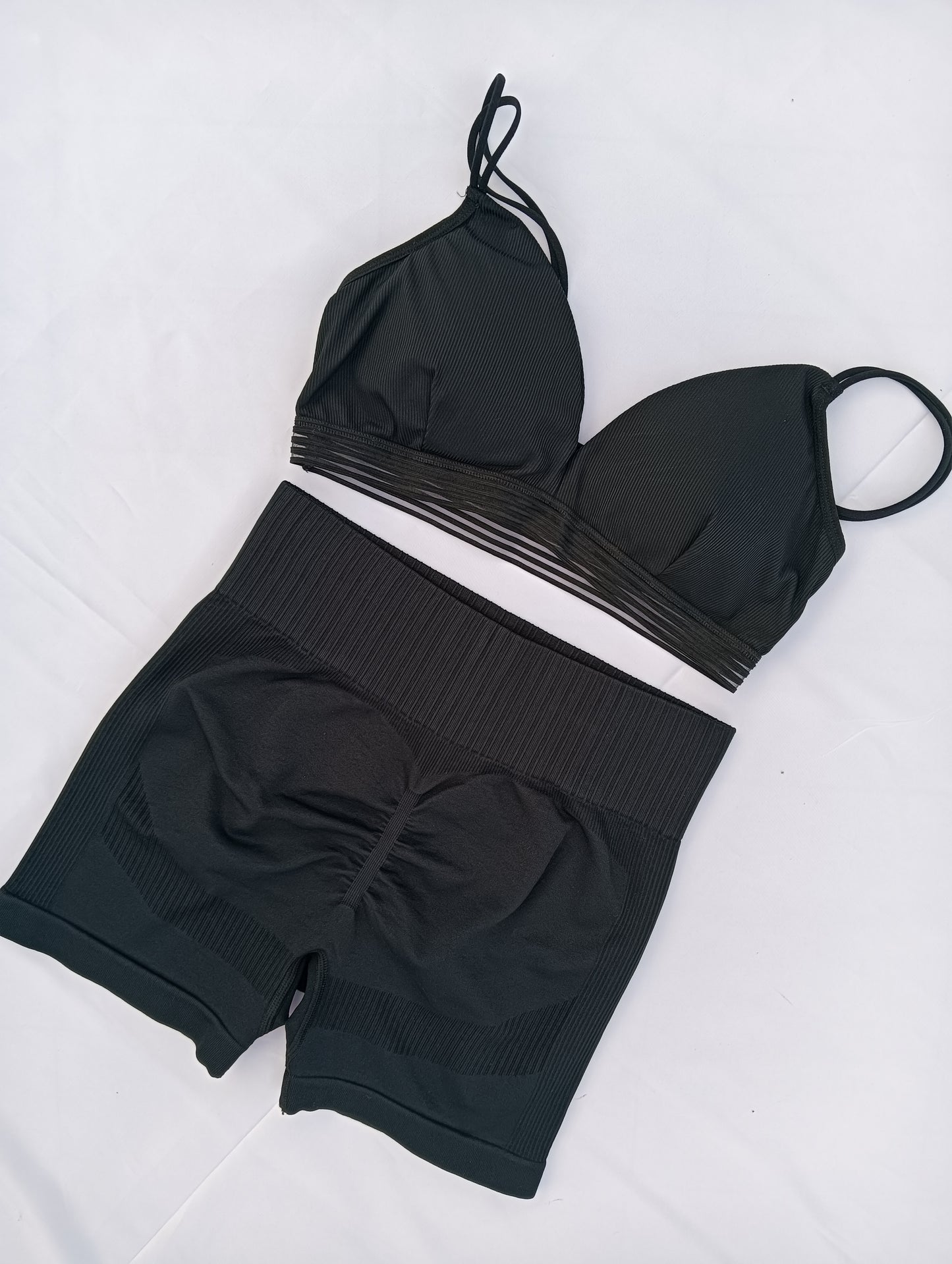 SET MOVIMIENTO - Short realce + Top sin costuras+🎁Medias grátis.